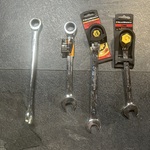 Kist vol met ring ratel sleutels 17/18/19 O.a. GearWrench