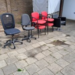 4x Vergaderstoel, fauteuil en 2x bureaustoel