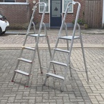 2x Werktrap 3 treeds met bordes