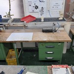 Werkbank met bureaustoel