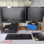 Computer met 2x beeldscherm HP, Prodesk 600 G3 SFF, core i5 7th gen