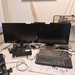 Computer met 2x beeldscherm HP, Prodesk 600 G3 SFF, core i5 7th gen