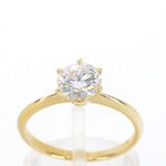 Gouden ring met een briljant geslepen diamant van 1.50 carat