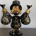 Dagobert Duck pop art beeld, Zwart