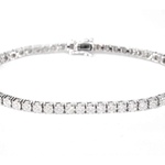 Witgouden tennisarmband met diamanten
