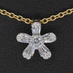 Gouden hanger met natuurlijke diamanten excl. ketting