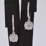 Oorbellen met briljant geslepen diamanten