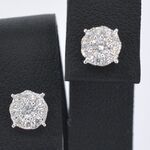 Witgouden oorbellen met briljant geslepen diamanten