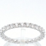 Witgouden alliance ring met briljant geslepen diamant