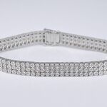 Witgouden tennisarmband met 3 rijen diamanten 2.25 carat