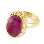 Ca. 30x Edelsteen ring 925 Zilver & verguld