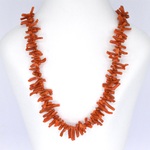 Bloedkoralenketting met gouden sluiting