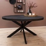 Eettafel ovaal black 180x90cm, 2025