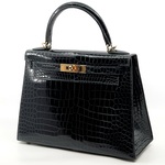 Handtas, Hermès, Sac Kelly II Sellier 28 Crocodile