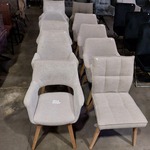Ca. 10x Eetkamerstoel Alpine beige eikenhouten poten , Zazuhome , “Eri