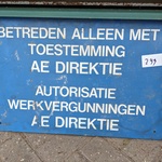 Bouwplaats bord