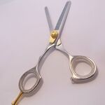 Gouden kappersschaar 14kt goldplated