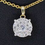 Gouden hanger met briljant geslepen diamant excl. ketting