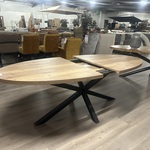 Uitschuifbare ovale eettafel lamulux, espresso