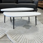 2 delige salontafelset, gebroken wit