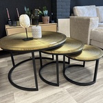 2 delige salontafelset, goud