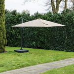 Parasol groot inclusief voet 4×3 meter, beige