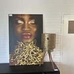 Schilderij inclusief lamp, meerkleurig