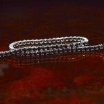 Witgouden armband met 7.00 carat zwarte Briljant geslepen diamanten