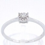 Witgouden ring met briljant geslepen diamant