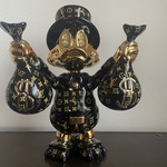 Dagobert Duck pop art beeld, Zwart