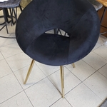 Lounge chair velvet black gold, 2025