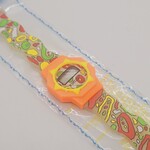 Timeco Japan sunburst graffiti LCD horloge