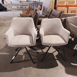 2x Eetkamerstoel boucle draaibaar, Zazuhome, Beige