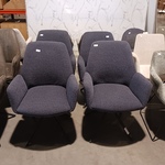 4x Eetkamerstoel boucle draaibaar, Zazuhome, Blauw