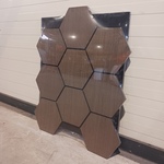 4x Hexagon wandpaneel akoestisch, Smoke, 2025
