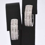 Witgouden oorbellen met een briljant geslepen diamant