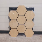 4x Hexagon wandpaneel akoestisch, Oak, 2025