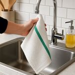 ca.200x Keuken/Vaatdoek – White/Green