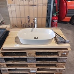 Topblad met waskom, Ideal Standard, Eiken/grijs