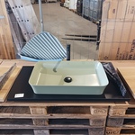 Topblad met waskom, Ideal Standard, Matzwart/lente groen