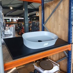 Topblad met waskom, Ideal Standard, Mat zwart / mat grijs