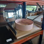 Topblad met waskom, Xenz, Eiken/rose