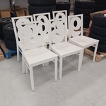 6x Eetkamer stoel met nummer