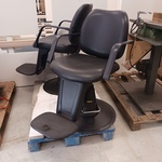 2x Kapper stoel, Salon Ambience, Zwart, tot 104 hoogte