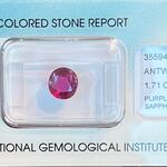 Saffier – 1.71 carat natuurlijke saffier met IGI certificaat