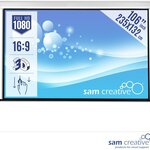 Projectiescherm HD Handbediend 235×132 16:9 106″, Sam Creative, PSHMY2