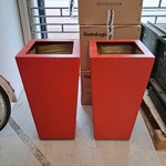 2x Plantenbak, Rood