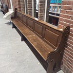 2x Houten kerkbank