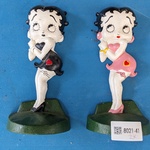 2x Metalen decoratie Betty Boop