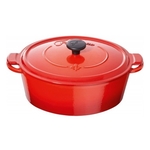 Fontignac Main Libres Braadpan  Ovaal  29 cm  Rood